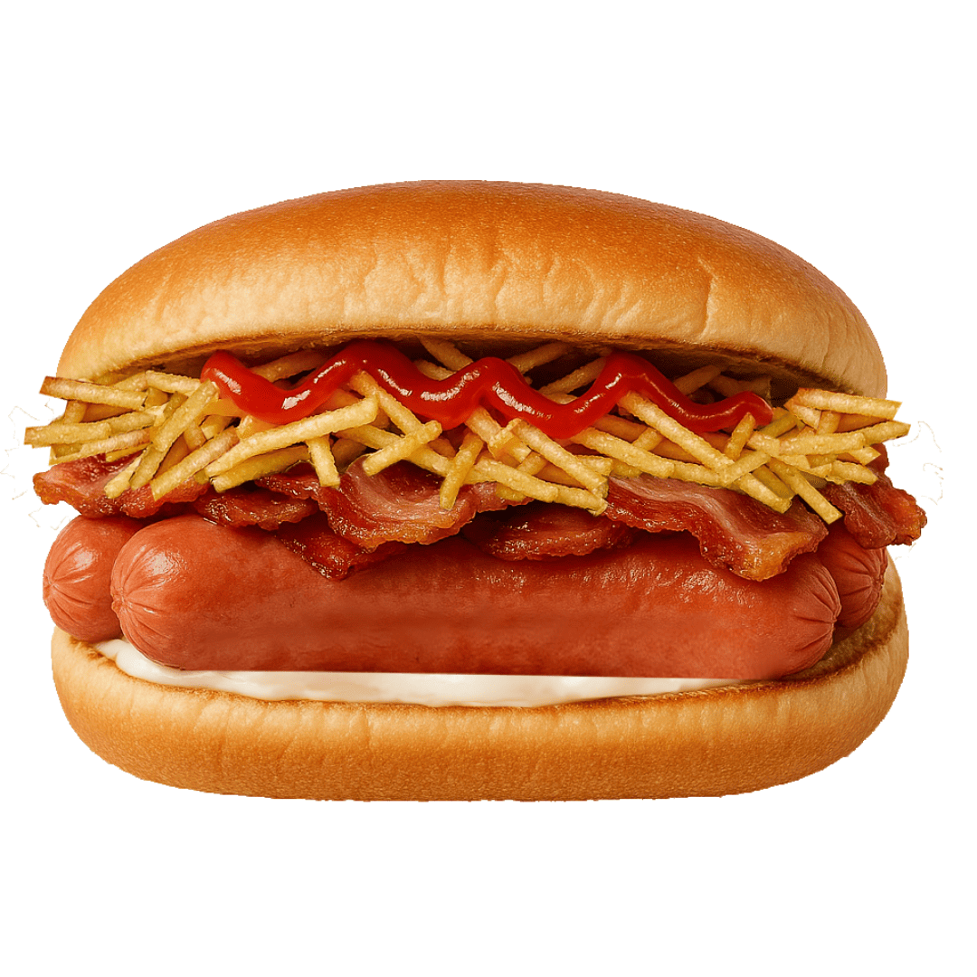 Hot Dog Bacon House Burger
